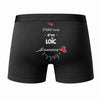 Caleçon Loïc d'amour - Dos - Humour Boxer Coton Motif Métier Idée Cadeau Anniversaire Noël Homme