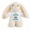 Peluche Lapin Bébé Doudou L'Assistant de Ferme de Tonton Cadeau Naissance Garçon Nouveau-Né Baby Shower