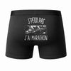 Caleçon J'peux Pas J'Ai Marathon - Humour Boxer Coton Idée Cadeau