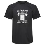 Maillot de Sport Homme Mots Fleches Sexagenaire Homme - T-Shirt Respirant Polyester Manches Courtes - Cadeau Sportif Anniversaire Noël Fête des Pères
