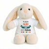 Peluche Lapin Bébé Doudou Ma Mission Jeep avec Parrain Cadeau Naissance Nouveau né Fille garçon Baby Shower