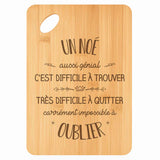 Planche bambou gravée personnalisée homme idée cadeau Fête des Pères apéro 30×20 prénom cuisine plateau fromage anniversaire noel papa papi 