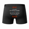 Caleçon Un Ami Aussi génial - Dos - Humour Boxer Coton Motif Métier Idée Cadeau Anniversaire Noël Homme
