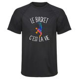 Maillot de Sport Homme Basket Cest la Vie - T-Shirt Respirant Polyester Manches Courtes - Cadeau Sportif Anniversaire Noël Fête des Pères
