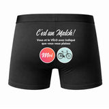 Caleçon VÉLO C'est Un Match - Dos - Humour Boxer Coton Motif Métier Idée Cadeau Anniversaire Noël Homme