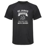 Maillot de Sport Homme Mots Croises Octogenaire Homme - T-Shirt Respirant Polyester Manches Courtes - Cadeau Sportif Anniversaire Noël Fête des Pères