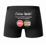 Caleçon Tarot C'est Un Match - Dos - Humour Boxer Coton Motif Métier Idée Cadeau Anniversaire Noël Homme
