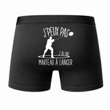 Caleçon J'peux Pas J'Ai Lancer du Marteau - Humour Boxer Coton Idée Cadeau