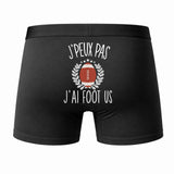 Caleçon J'peux Pas J'Ai Football Américain - Humour Boxer Coton Idée Cadeau