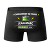 Caleçon Chargement en Cours Jean-Marc - Dos - Humour Boxer Coton Motif Métier Idée Cadeau Anniversaire Noël Homme