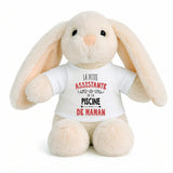 Peluche Lapin Bébé Doudou L'assistante de Piscine de Maman Cadeau Naissance Fille Nouveau-Né Baby Shower