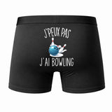 Caleçon J'peux Pas J'Ai Bowling - Humour Boxer Coton Idée Cadeau