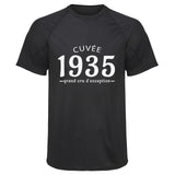Maillot de Sport Homme 1935 Cuvee Grand Cru - T-Shirt Respirant Polyester Manches Courtes - Cadeau Sportif Anniversaire Noël Fête des Pères