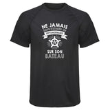 Maillot de Sport Homme Bateau Septuagenaire Homme - T-Shirt Respirant Polyester Manches Courtes - Cadeau Sportif Anniversaire Noël Fête des Pères