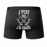 Caleçon J'peux Pas J'Ai Chasse - Humour Boxer Coton Idée Cadeau
