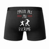 Caleçon J'peux Pas J'Ai Escrime - Humour Boxer Coton Idée Cadeau