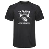 Maillot de Sport Homme Flechette Copie Quinquagenaire Homme - T-Shirt Respirant Polyester Manches Courtes - Cadeau Sportif Anniversaire Noël Fête des Pères
