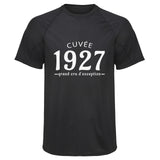 Maillot de Sport Homme 1927 Cuvee Grand Cru - T-Shirt Respirant Polyester Manches Courtes - Cadeau Sportif Anniversaire Noël Fête des Pères