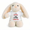 Peluche Lapin Bébé Doudou Je Veux Devenir Chef de Cuisine comme Papa Cadeau Naissance Nouveau-Né Baby Shower