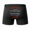 Caleçon Un BouLa nger Aussi génial - Dos - Humour Boxer Coton Motif Métier Idée Cadeau Anniversaire Noël Homme