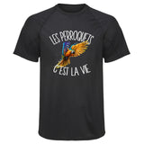 Maillot de Sport Homme Perroquet Cest la Vie - T-Shirt Respirant Polyester Manches Courtes - Cadeau Sportif Anniversaire Noël Fête des Pères