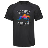 Maillot de Sport Homme Courses Hippiques Cest la Vie - T-Shirt Respirant Polyester Manches Courtes - Cadeau Sportif Anniversaire Noël Fête des Pères