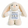 Peluche Lapin Bébé Doudou Beau comme Papa Cadeau Naissance Garçon Nouveau-Né Baby Shower
