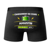 Caleçon Chargement en Cours Augustin - Dos - Humour Boxer Coton Motif Métier Idée Cadeau Anniversaire Noël Homme