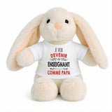 Peluche Lapin Bébé Doudou Je Veux Devenir Enseignant comme Papa Cadeau Naissance Nouveau-Né Baby Shower