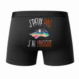 Caleçon J'peux Pas J'Ai Musique - Humour Boxer Coton Idée Cadeau