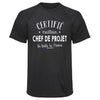 Maillot de Sport Homme pour Chef de Projet - T-Shirt Respirant Polyester Manches Courtes - Cadeau Sportif Anniversaire Noël Fête des Pères