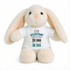 Peluche Lapin Bébé Doudou L'Assistant du Van de Tata Cadeau Naissance Garçon Nouveau-Né Baby Shower