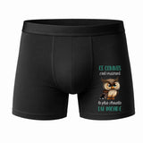 Caleçon Ce Commis Le Plus Chouette - Face - Humour Boxer Coton Motif Métier Idée Cadeau Anniversaire Noël Homme