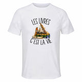 Maillot de Sport Homme Livres C'est La Vie - T-Shirt Respirant Polyester Manches Courtes - Cadeau Sportif Anniversaire Noël Fête des Pères