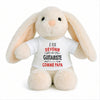 Peluche Lapin Bébé Doudou Je Veux Devenir Guitariste comme Papa Cadeau Naissance Nouveau-Né Baby Shower