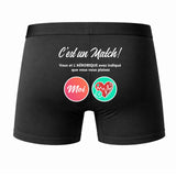 Caleçon L'AUTO-Stop C'est Un Match - Dos - Humour Boxer Coton Motif Métier Idée Cadeau Anniversaire Noël Homme