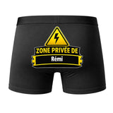 Caleçon Zone privée de Rémi - Dos - Humour Boxer Coton Motif Métier Idée Cadeau Anniversaire Noël Homme