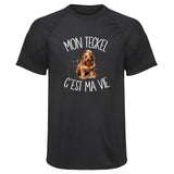 Maillot de Sport Homme Teckel Cest la Vie - T-Shirt Respirant Polyester Manches Courtes - Cadeau Sportif Anniversaire Noël Fête des Pères