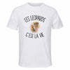 Maillot de Sport Homme Leopard C'est La Vie - T-Shirt Respirant Polyester Manches Courtes - Cadeau Sportif Anniversaire Noël Fête des Pères
