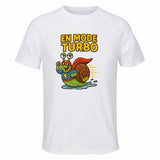 Maillot de Sport Homme en Mode Turbo - T-Shirt Respirant Polyester Manches Courtes - Cadeau Sportif Anniversaire Noël Fête des Pères