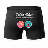 Caleçon Cuisine C'est Un Match - Dos - Humour Boxer Coton Motif Métier Idée Cadeau Anniversaire Noël Homme