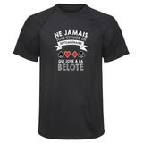 Maillot de Sport Homme Belote Septuagenaire Good Septuagenaire Homme - T-Shirt Respirant Polyester Manches Courtes - Cadeau Sportif Anniversaire Noël Fête des Pères