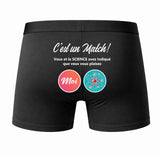 Caleçon Science C'est Un Match - Dos - Humour Boxer Coton Motif Métier Idée Cadeau Anniversaire Noël Homme