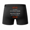 Caleçon Un Elias Aussi génial - Dos - Humour Boxer Coton Motif Métier Idée Cadeau Anniversaire Noël Homme