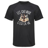 Maillot de Sport Homme Chevaux Cest la Vie - T-Shirt Respirant Polyester Manches Courtes - Cadeau Sportif Anniversaire Noël Fête des Pères