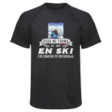 Maillot de Sport Homme Ski Une Legende Tu Deviendras - T-Shirt Respirant Polyester Manches Courtes - Cadeau Sportif Anniversaire Noël Fête des Pères