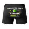Caleçon Chargement en Cours Jean-Michel - Dos - Humour Boxer Coton Motif Métier Idée Cadeau Anniversaire Noël Homme