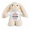 Peluche Lapin Bébé Doudou L'assistante de Couture de Tata Cadeau Naissance Fille Nouveau-Né Baby Shower