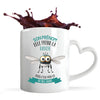 Idée Mug Cadeau Travail Métier Humour Collègue Femme Anniversaire Noël (Mouche, Mug Anse Coeur)