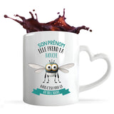 Idée Mug Cadeau Travail Métier Humour Collègue Femme Anniversaire Noël (Mouche, Mug Anse Coeur)